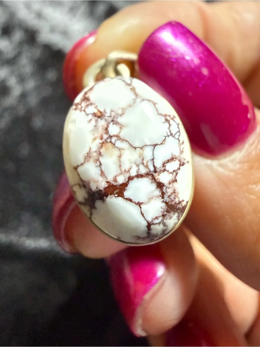 .925 Sterling Silver Wild Horse Oval Pendant - Elegant Natural Stone Jewelry
